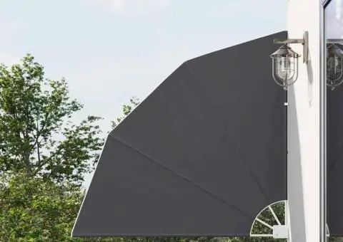 Ecran de intimitate pentru balcon Negru 140 x 140 cm țesătură - 1/5