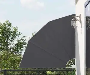 vidaXL Ecran de intimitate pentru balcon Negru 140 x 140 cm țesătură