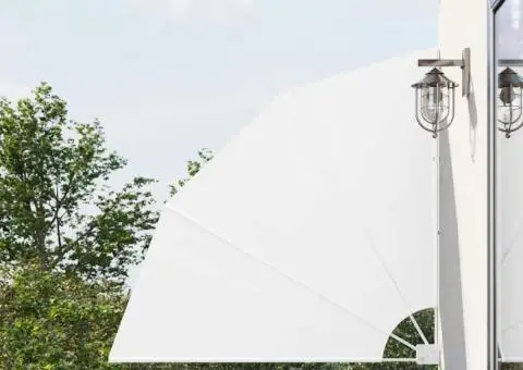 Ecran de intimitate pentru balcon Alb 140 x 140 cm țesătură - 1/5