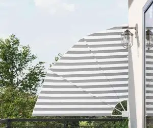 vidaXL Ecran de intimitate pentru balcon Antracit și alb 140 x 140 cm