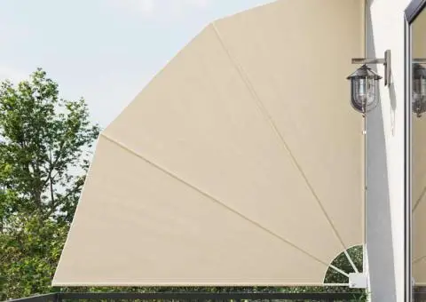 Ecran de intimitate pentru balcon Bej 210 x 210 cm țesătură - 1/5