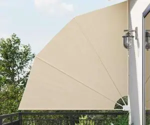 vidaXL Ecran de intimitate pentru balcon Bej 210 x 210 cm țesătură