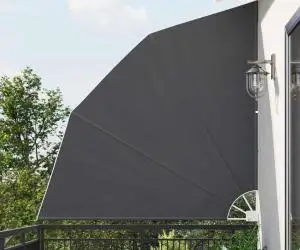 vidaXL Ecran de intimitate pentru balcon Negru 210 x 210 cm țesătură