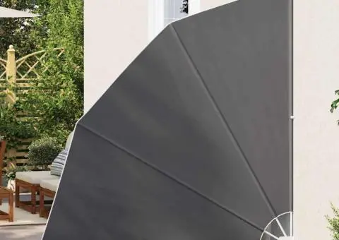 Ecran de intimitate pentru balcon Negru 210 x 210 cm țesătură - 3/5