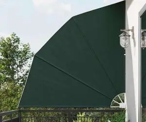 vidaXL Ecran de intimitate pentru balcon Verde închis 210 x 210 cm