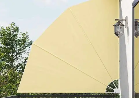 Ecran de intimitate pentru balcon Nisipiu 210 x 210 cm țesătură - 1/5