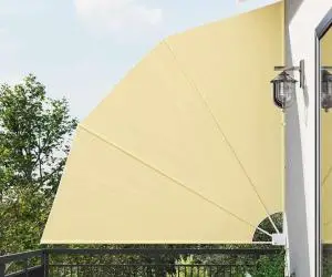 vidaXL Ecran de intimitate pentru balcon Nisipiu 210 x 210 cm țesătură