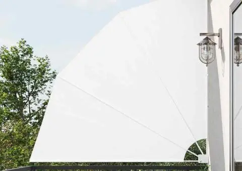 Ecran de intimitate pentru balcon Alb 210 x 210 cm țesătură - 1/5