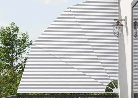 Ecran de intimitate pentru balcon Antracit și alb 210 x 210 cm - 1/5