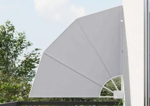 Ecran de intimitate pentru balcon Gri 115 x 115 cm țesătură - 1/5