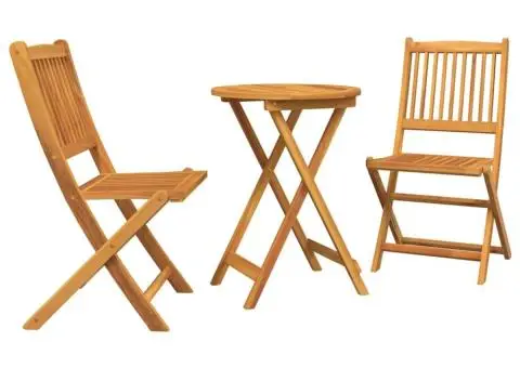 Set bistro de grădină, 3 piese, lemn masiv acacia - 2/5