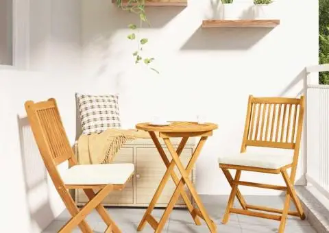 Set bistro de grădină, 3 piese, lemn masiv acacia - 1/5