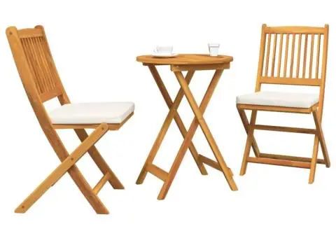 Set bistro de grădină, 3 piese, lemn masiv acacia - 3/5