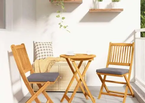 Set bistro de grădină, 3 piese, lemn masiv acacia - 1/5