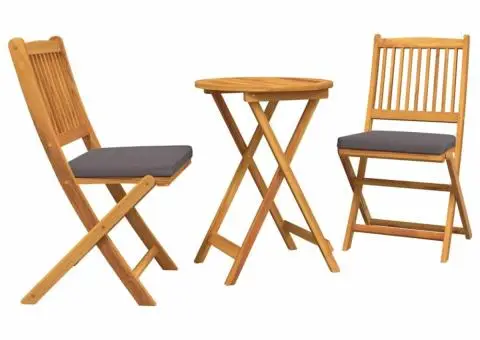 Set bistro de grădină, 3 piese, lemn masiv acacia - 2/5