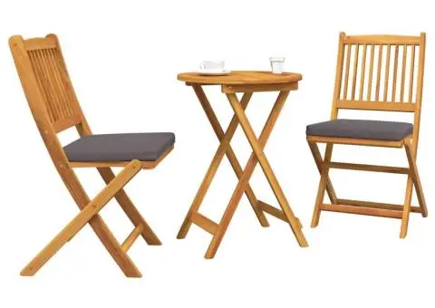 Set bistro de grădină, 3 piese, lemn masiv acacia - 3/5