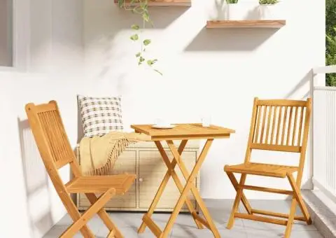 Set bistro de grădină, 3 piese, lemn masiv acacia - 1/5