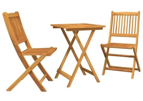 Set bistro de grădină, 3 piese, lemn masiv acacia - 2/5