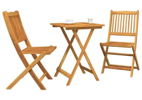 Set bistro de grădină, 3 piese, lemn masiv acacia - 3/5