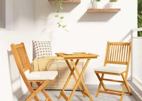 Set bistro de grădină, 3 piese, lemn masiv acacia - 1/5