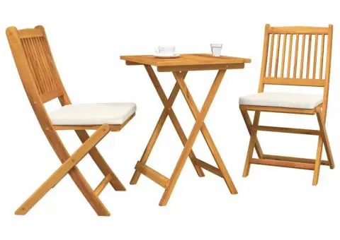 Set bistro de grădină, 3 piese, lemn masiv acacia - 3/5