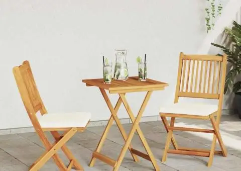 Set bistro de grădină, 3 piese, lemn masiv acacia - 4/5