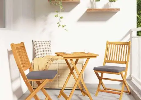 Set bistro de grădină, 3 piese, lemn masiv acacia - 1/5