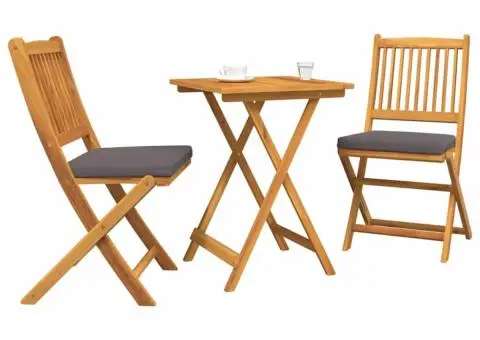 Set bistro de grădină, 3 piese, lemn masiv acacia - 3/5