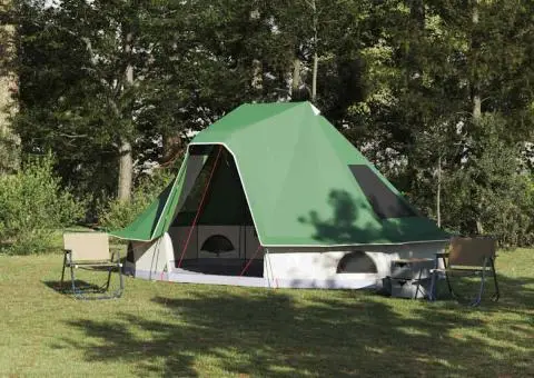 Cort de Familie Tipi Verde pentru 6 Persoane, Rezistent la apă - 1/5