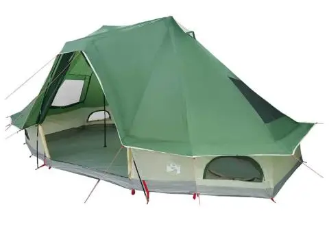 Cort de Familie Tipi Verde pentru 6 Persoane, Rezistent la apă - 2/5