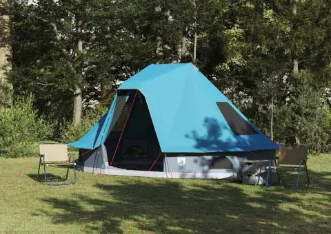 Cort de Familie Tipi Albastru pentru 6 Persoane, Impermeabil - 1/5
