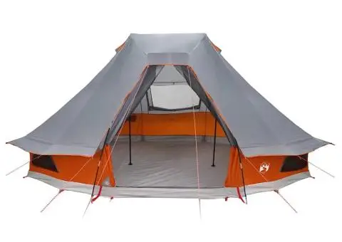 Cort de Familie Tipi Gri și Portocaliu 6 Persoane Impermeabil - 4/5