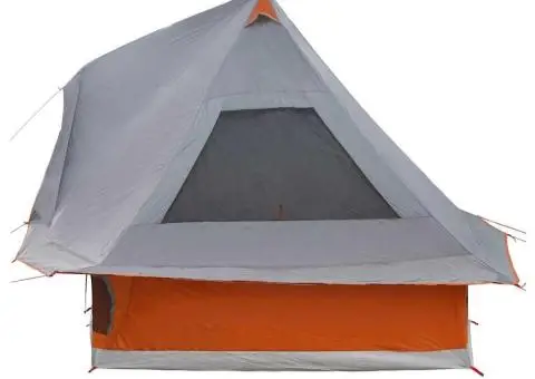 Cort de Familie Tipi Gri și Portocaliu 6 Persoane Impermeabil - 5/5