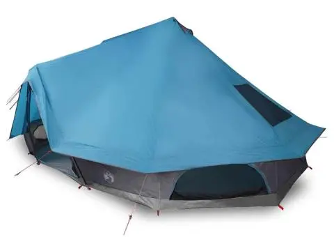 Cort de familie Tipi Albastru pentru 10 persoane impermeabil - 3/5