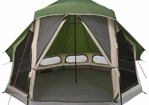 Cort Familial Tipi Verde 6 Persoane Impermeabil - 4/5