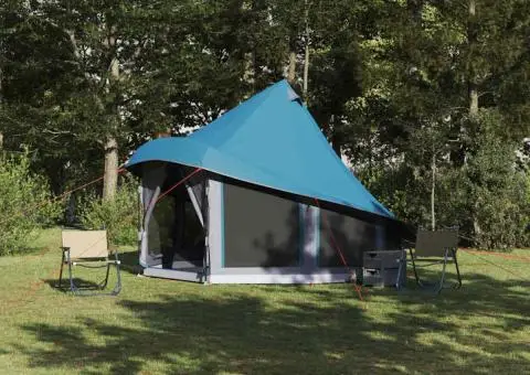 Cort de Familie Tipi Albastru pentru 6 Persoane Impermeabil - 1/5