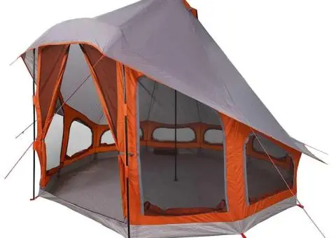 Cort de familie Tipi gri și portocaliu impermeabil pentru 6 persoane - 2/5
