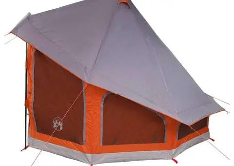 Cort de familie Tipi gri și portocaliu impermeabil pentru 6 persoane - 5/5