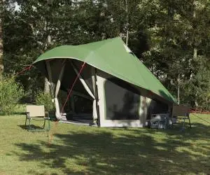 vidaXL Cort pentru Familie Tipi Verde 10-Persoane Impermeabil