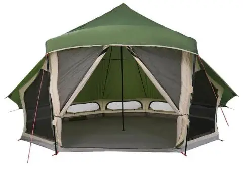 Cort pentru Familie Tipi Verde 10-Persoane Impermeabil - 4/5