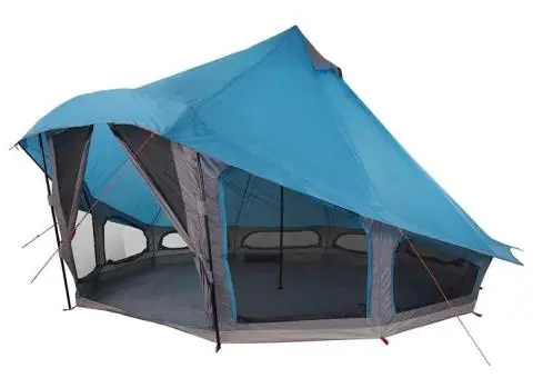 Cort Familial Tipi Albastru 10-Persoane Impermeabil - 2/5