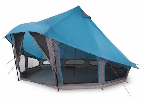 Cort Familial Tipi Albastru 10-Persoane Impermeabil - 3/5