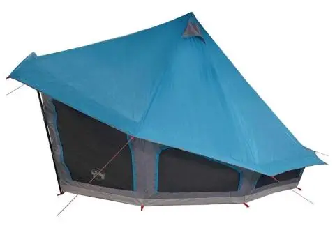Cort Familial Tipi Albastru 10-Persoane Impermeabil - 5/5