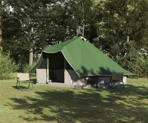 vidaXL Cort de Familie Tipi Verde 8-Persoane Impermeabil