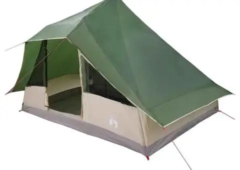 Cort de familie Tipi verde impermeabil pentru 10 persoane - 2/5