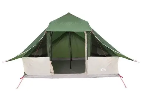 Cort de familie Tipi verde impermeabil pentru 10 persoane - 4/5