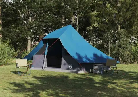 Cort de Familie Tipi Albastru 10-Persoane Impermeabil - 1/5