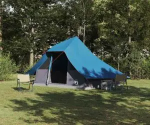 vidaXL Cort de Familie Tipi Albastru 10-Persoane Impermeabil