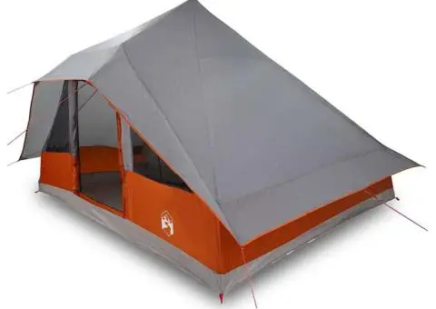 Cort Familial Tipi Gri și Portocaliu pentru 10 Persoane Impermeabil - 3/5
