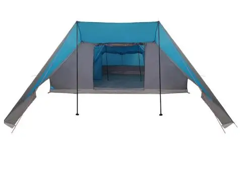 Cort pentru Familie cu Terasă Extinsă - Albastru - Cort Impermeabil pentru 12 Persoane - 4/5